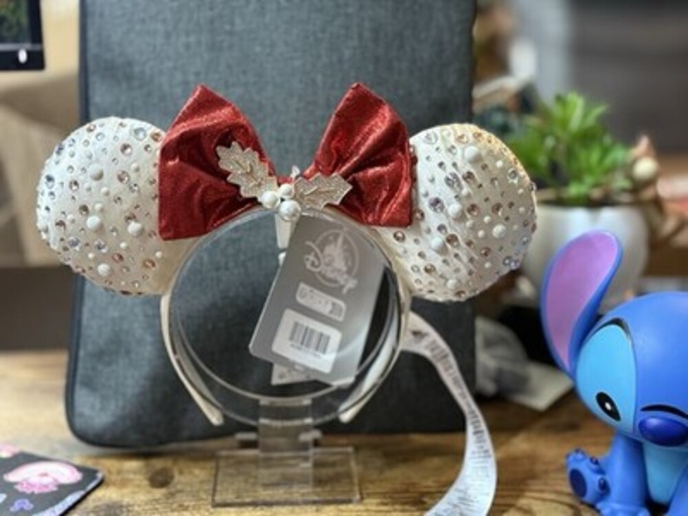 NEW Disney Baublebar 2022 Christmas Holiday Gold Red Holly Minnie Ears BNWT
